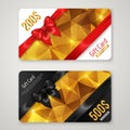 Gift Card with Gold Crystal Texture