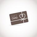 Gift card icon vector Flat style illustration Royalty Free Stock Photo