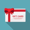 Gift card icon vector flat design, Royalty Free Stock Photo