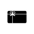 Gift card icon vector logo design black symbol isolated on white background. Vector EPS 10 Royalty Free Stock Photo