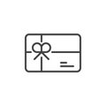 Gift card line icon