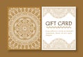 Gift Card with Mandala, Certificate with Ornament