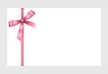 Gift Card With Pink Ribbon And A Bow