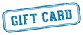 gift card stamp. gift card rectangular stamp on white background Royalty Free Stock Photo