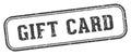 gift card stamp. gift card rectangular stamp on white background Royalty Free Stock Photo