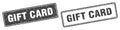 Gift card stamp set. gift card square grunge sign Royalty Free Stock Photo