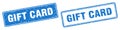Gift card stamp set. gift card square grunge sign Royalty Free Stock Photo