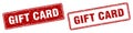 Gift card stamp set. gift card square grunge sign Royalty Free Stock Photo