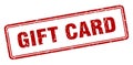 gift card stamp. square grunge sign on white background Royalty Free Stock Photo