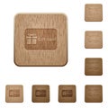 Gift card with text wooden buttons