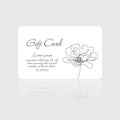 Gift card vector with elegant flower design on white background for beauty salon, spa, massage salon. Gift card template Royalty Free Stock Photo