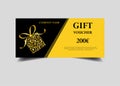 Gift card voucher template Royalty Free Stock Photo