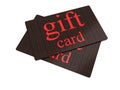 Gift card with wood texture