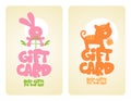 Gift cards for baby. Royalty Free Stock Photo
