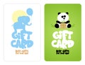 Gift cards for baby. Royalty Free Stock Photo
