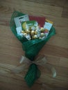 Gift cards bouquet with chocolate flower bundle teacher gift