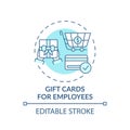 Gift cards for employees concept icon Royalty Free Stock Photo