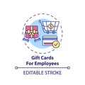 Gift cards for employees concept icon Royalty Free Stock Photo