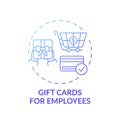 Gift cards for employees concept icon Royalty Free Stock Photo