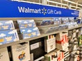 Gift cards for sale in Walmart supermarket in Halifax Canada Royalty Free Stock Photo