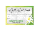 Gift Certificate Daisy Acres green fresh flowers