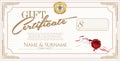 Gift certificate retro design template vector