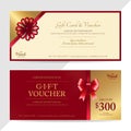 Gift certificate, voucher, gift card or cash coupon template in