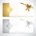 Gift certificate, voucher, gift card or cash coupon template in vector format Royalty Free Stock Photo