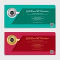 Gift certificate, voucher, gift card or cash coupon template in vector format Royalty Free Stock Photo