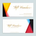 Gift certificate, voucher, gift card or cash coupon template Royalty Free Stock Photo