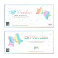 Gift certificate, voucher, gift card or cash coupon template in vector format Royalty Free Stock Photo