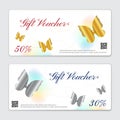 Gift certificate, voucher, gift card or cash coupon template in vector format Royalty Free Stock Photo