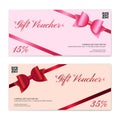 Gift certificate, voucher, gift card or cash coupon template in vector format Royalty Free Stock Photo