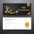 Gift Certificate or voucher layout. Royalty Free Stock Photo