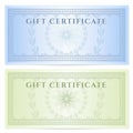 Gift certificate (Voucher) template with pattern Royalty Free Stock Photo