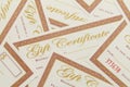 Gift Certificates Pile Royalty Free Stock Photo