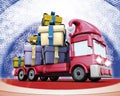 Gift christmas truck