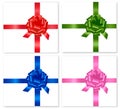 Gift colored ribbons and bows. Vector