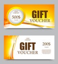 Gift company voucher template Royalty Free Stock Photo