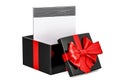 Gift concept, convection heater inside gift box. 3D rendering