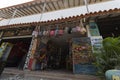 Gift and craft shop with wayÃÂº bags in a mini mall street Royalty Free Stock Photo