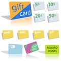 Gift Credit Debit Bank Cards Royalty Free Stock Photo