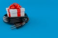 Gift with electric cable Royalty Free Stock Photo