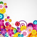 Gift festive floral design background. Spring border.