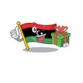 With gift flag libya is flying cartoon pole