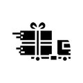 gift free shipping glyph icon vector illustration Royalty Free Stock Photo