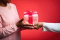 A gift full of love: African-American daughter celebrates Mother\'s Day with her mother, Generative AI