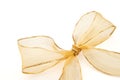 Gift golden ribbon and bow