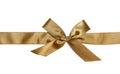 Gift golden ribbon and bow