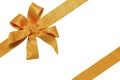 Gift golden ribbon and bow